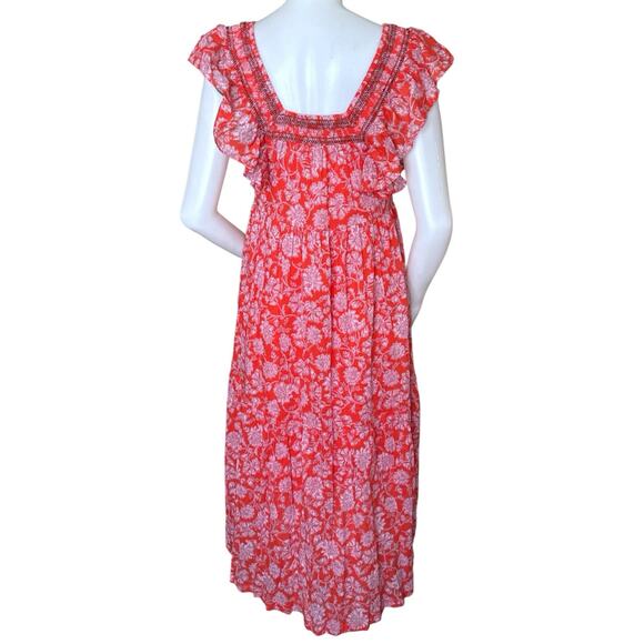 Free People Women's Dress Bonita Printed Midi Sundress Pop Combo Size Small - Picture 3 of 12
